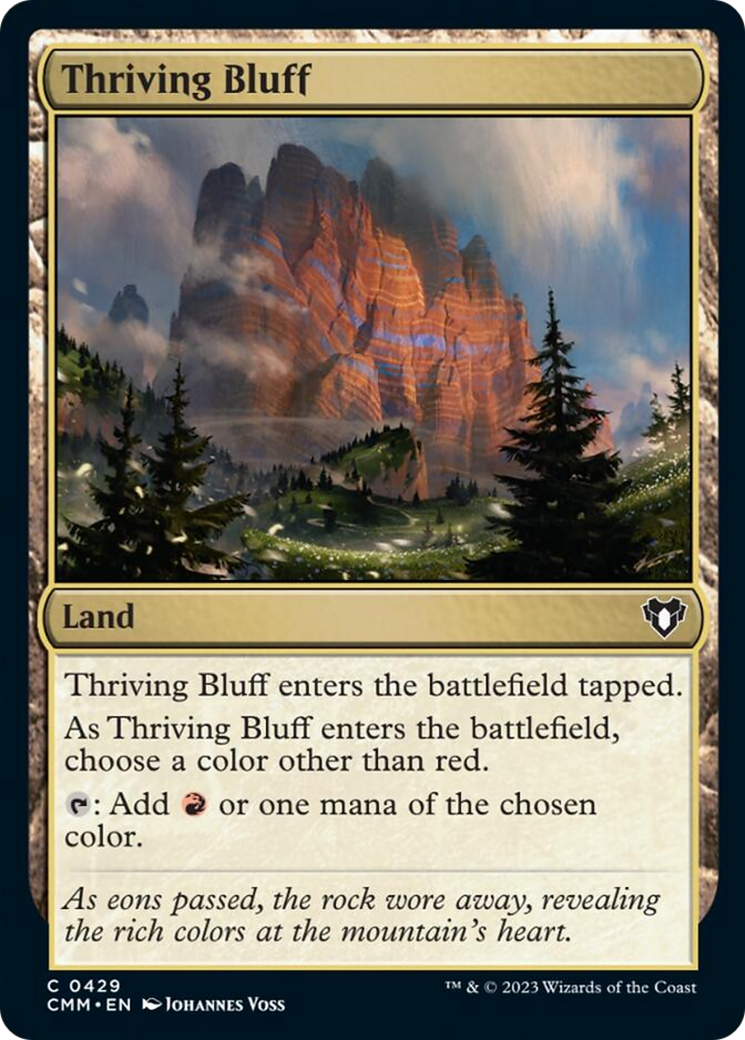 Thriving Bluff [Commander Masters] MTG Single Magic: The Gathering    | Red Claw Gaming