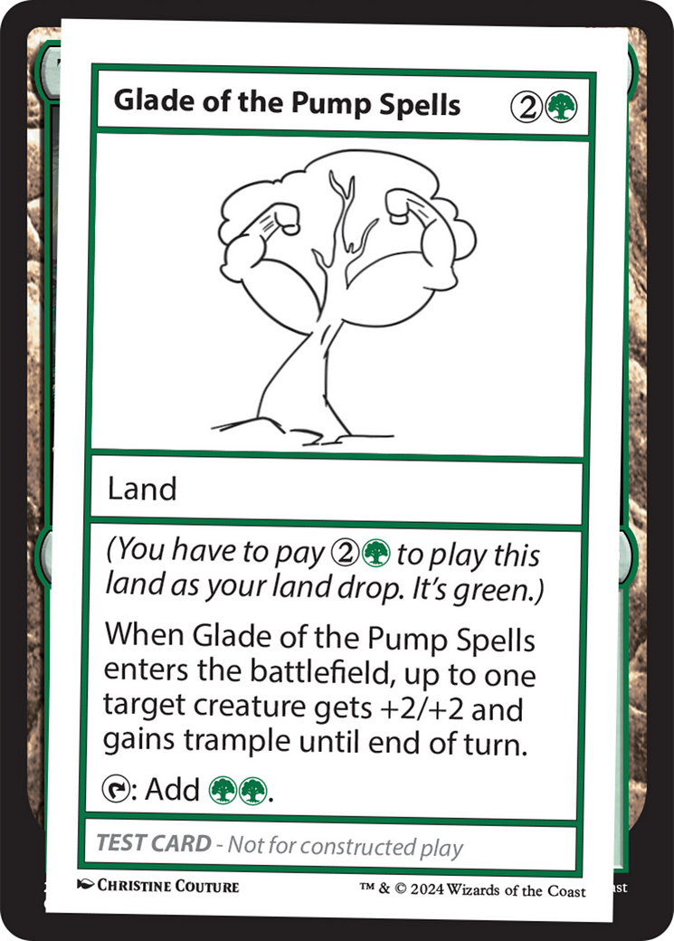 Glade of the Pump Spells [Mystery Booster 2 Playtest Cards] MTG Single Magic: The Gathering    | Red Claw Gaming