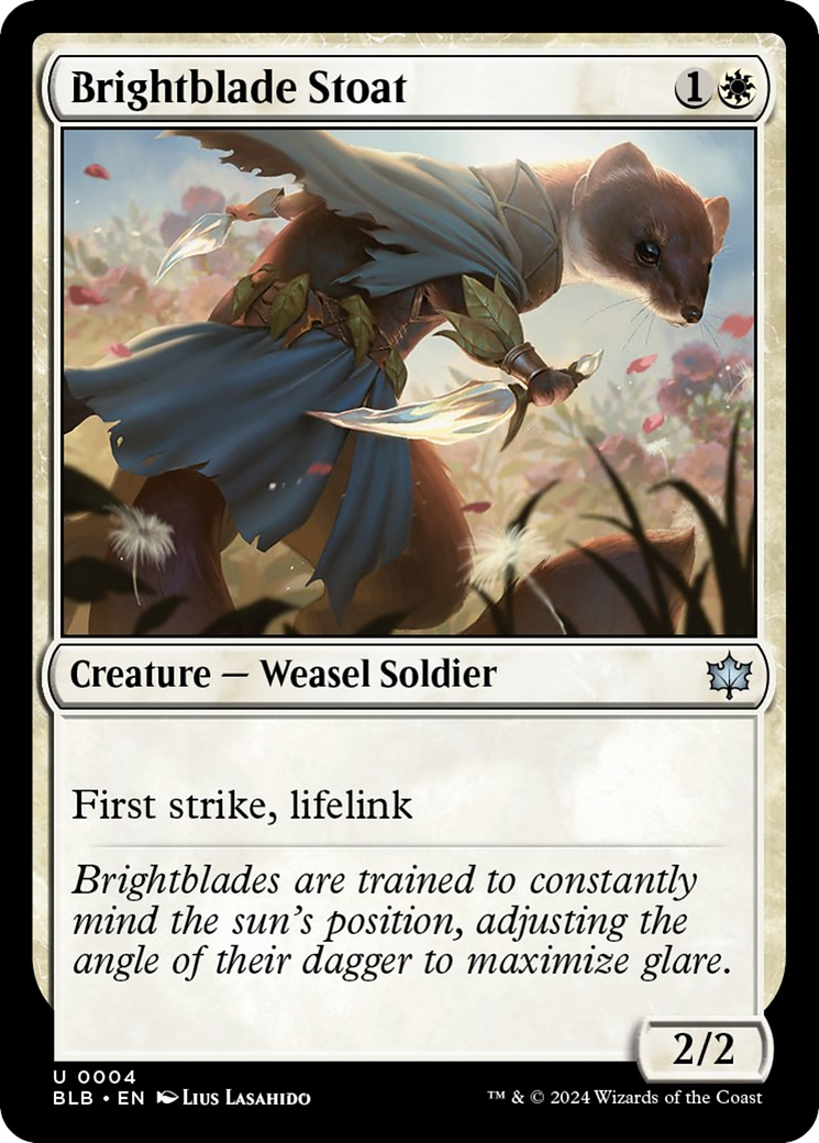 Brightblade Stoat [Bloomburrow] MTG Single Magic: The Gathering    | Red Claw Gaming