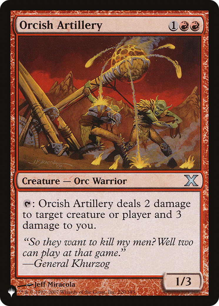 Orcish Artillery [The List] MTG Single Magic: The Gathering    | Red Claw Gaming