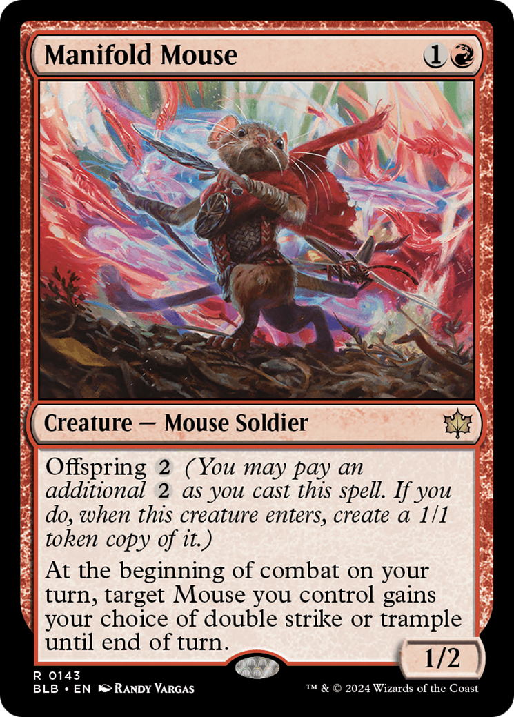 Manifold Mouse [Bloomburrow] MTG Single Magic: The Gathering    | Red Claw Gaming