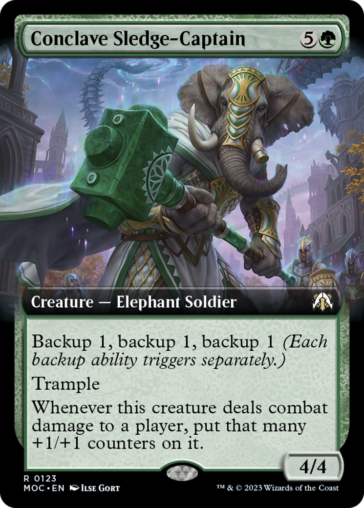 Conclave Sledge-Captain (Extended Art) [March of the Machine Commander] MTG Single Magic: The Gathering    | Red Claw Gaming