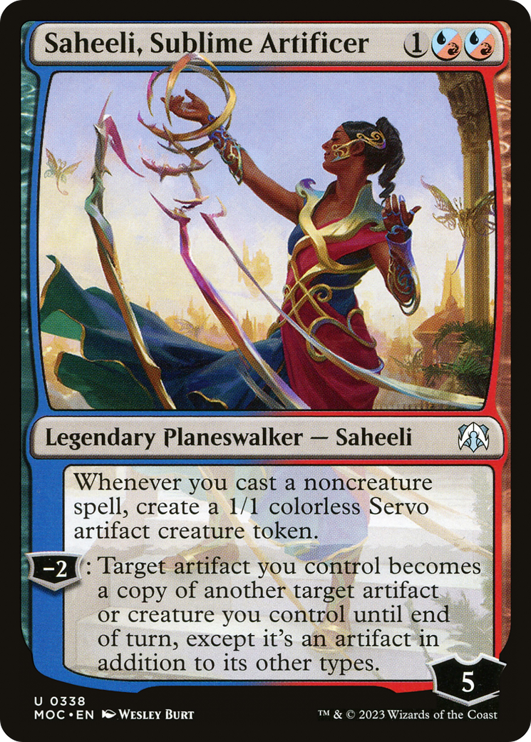 Saheeli, Sublime Artificer [March of the Machine Commander] MTG Single Magic: The Gathering    | Red Claw Gaming