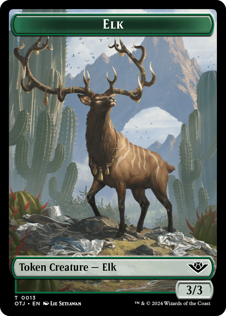 Elk Token [Outlaws of Thunder Junction Tokens] MTG Single Magic: The Gathering    | Red Claw Gaming