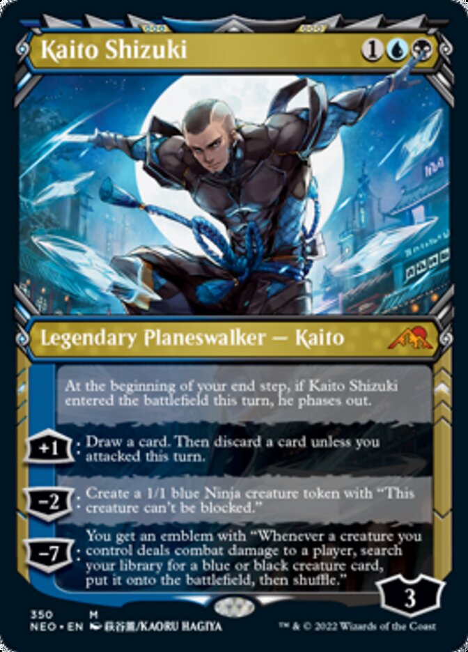 Kaito Shizuki (Showcase Ninja) [Kamigawa: Neon Dynasty] MTG Single Magic: The Gathering    | Red Claw Gaming