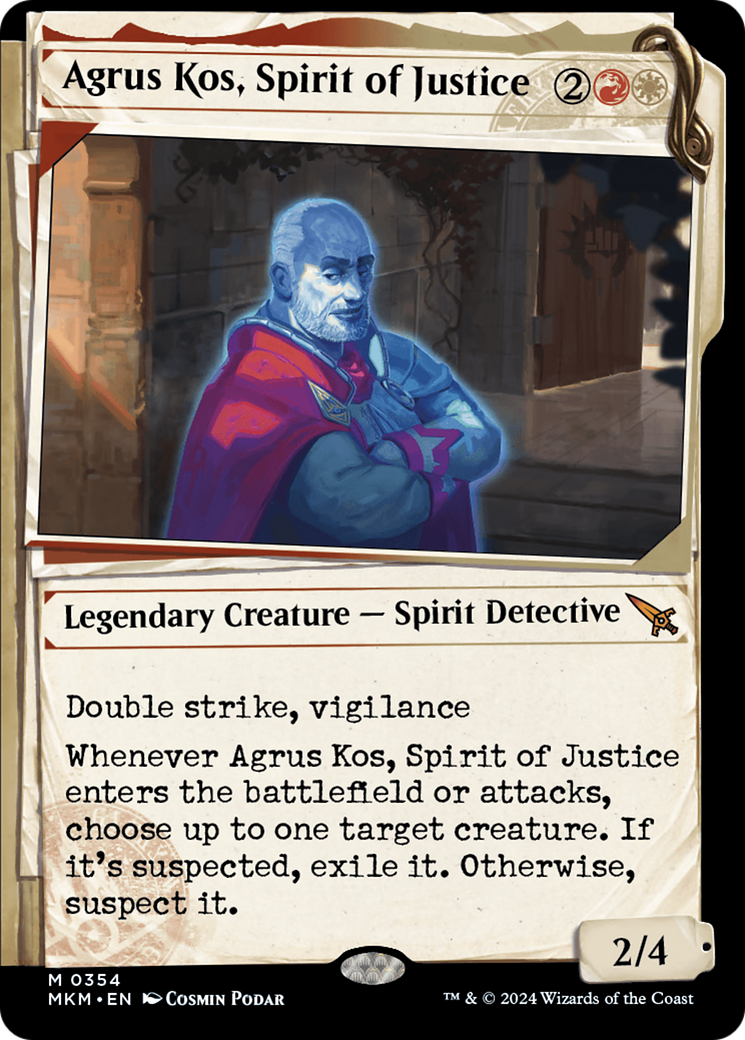 Agrus Kos, Spirit of Justice (Showcase) [Murders at Karlov Manor] MTG Single Magic: The Gathering    | Red Claw Gaming