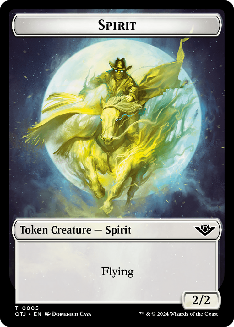 Spirit Token [Outlaws of Thunder Junction Tokens] MTG Single Magic: The Gathering    | Red Claw Gaming