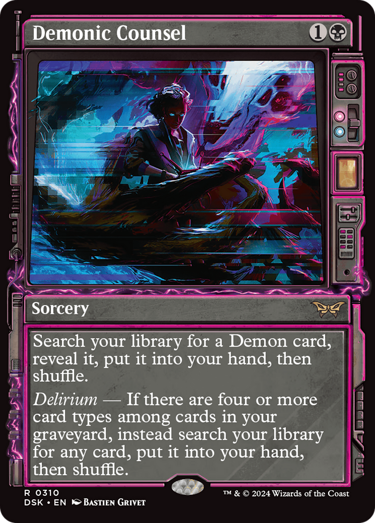 Demonic Counsel (Showcase) [Duskmourn: House of Horror] MTG Single Magic: The Gathering    | Red Claw Gaming