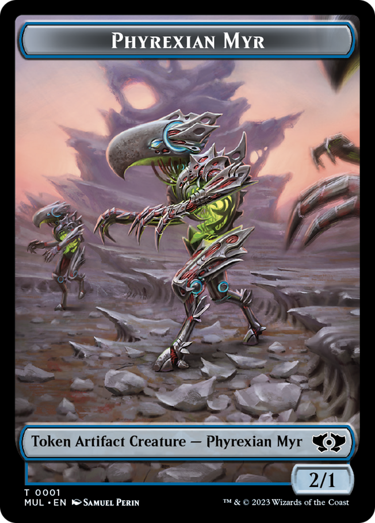 Phyrexian Myr // Teferi's Talent Emblem Double-Sided Token [March of the Machine Tokens] MTG Single Magic: The Gathering    | Red Claw Gaming