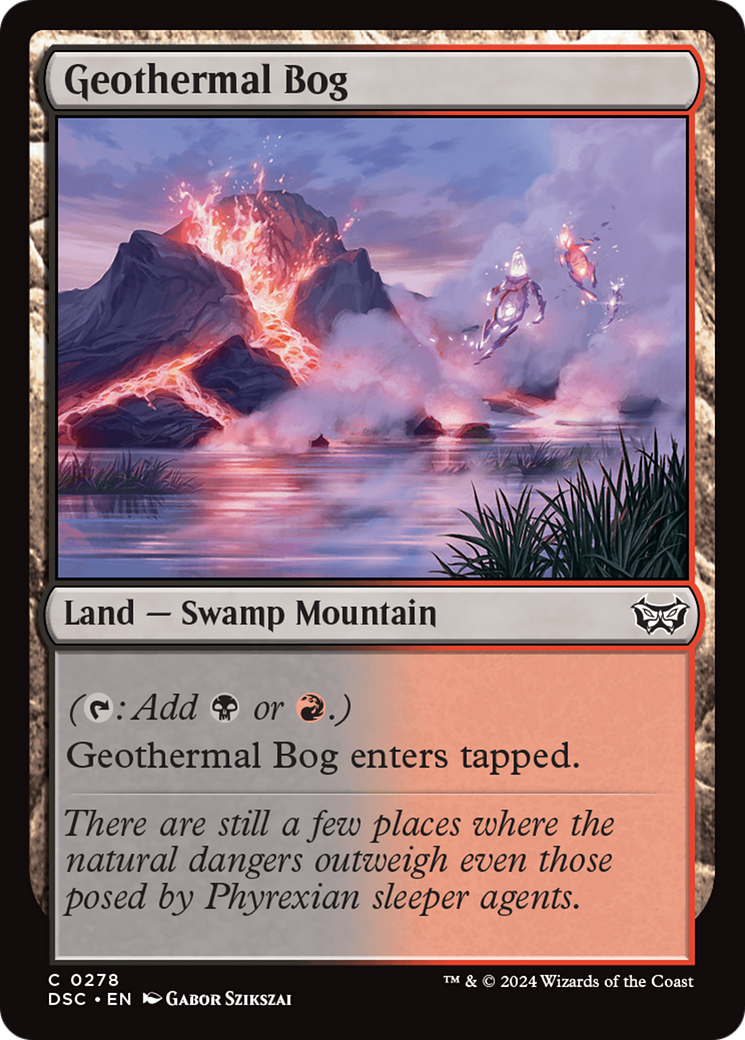 Geothermal Bog [Duskmourn: House of Horror Commander] MTG Single Magic: The Gathering    | Red Claw Gaming