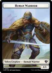 Human Warrior // Zombie Army Double-Sided Token [Commander Masters Tokens] MTG Single Magic: The Gathering    | Red Claw Gaming