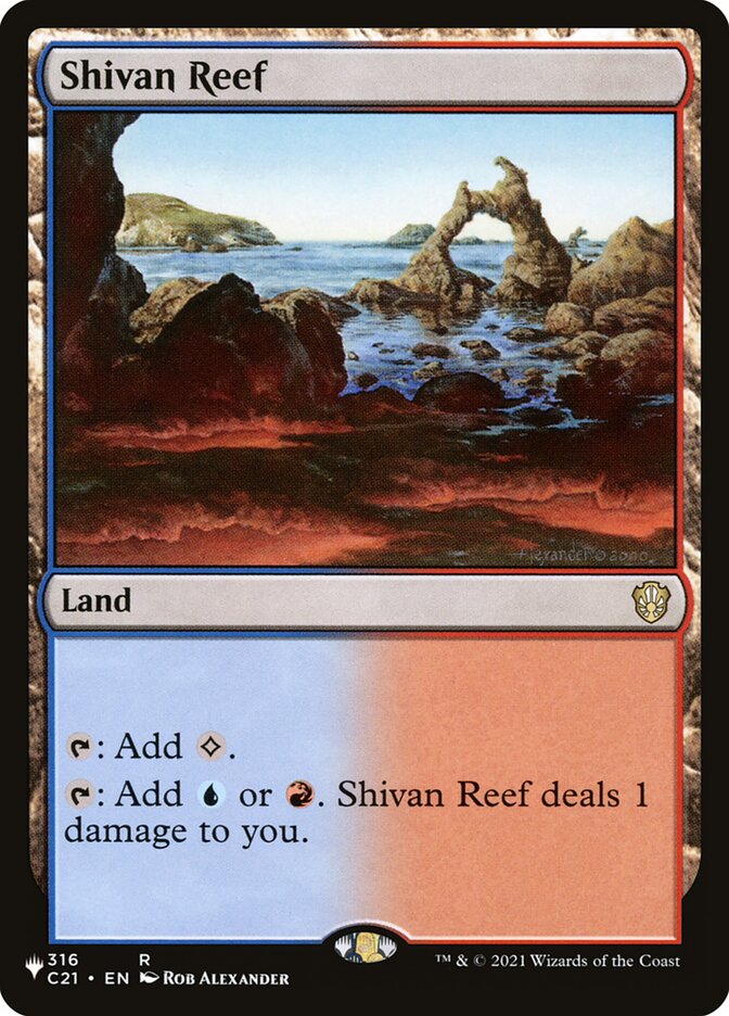 Shivan Reef [Secret Lair: Heads I Win, Tails You Lose] MTG Single Magic: The Gathering    | Red Claw Gaming