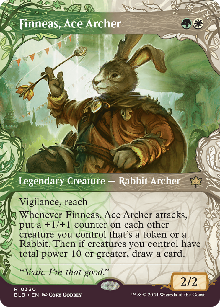 Finneas, Ace Archer (Showcase) [Bloomburrow] MTG Single Magic: The Gathering    | Red Claw Gaming