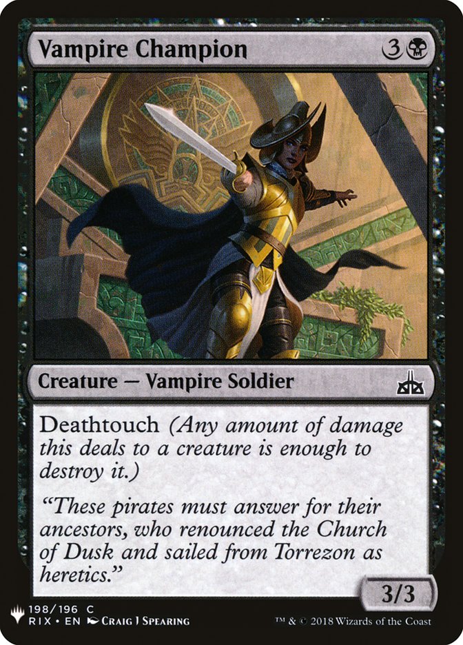 Vampire Champion [Mystery Booster] MTG Single Magic: The Gathering | Red Claw Gaming