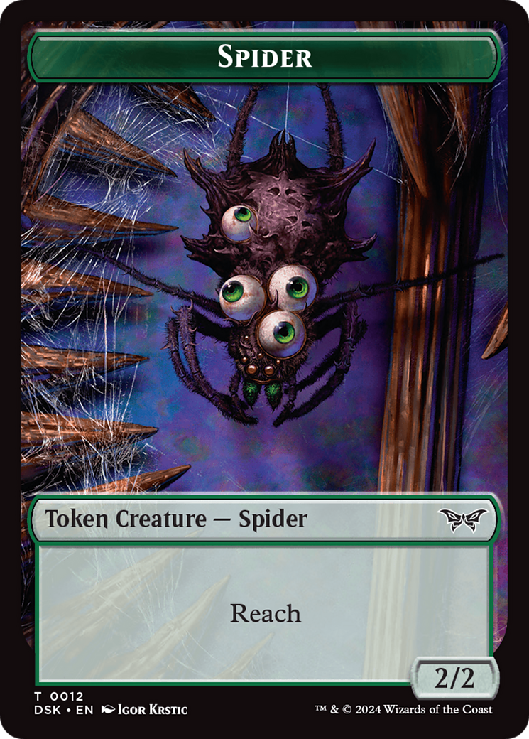 Insect (0013) // Spider Double-Sided Token [Duskmourn: House of Horror Tokens] MTG Single Magic: The Gathering    | Red Claw Gaming