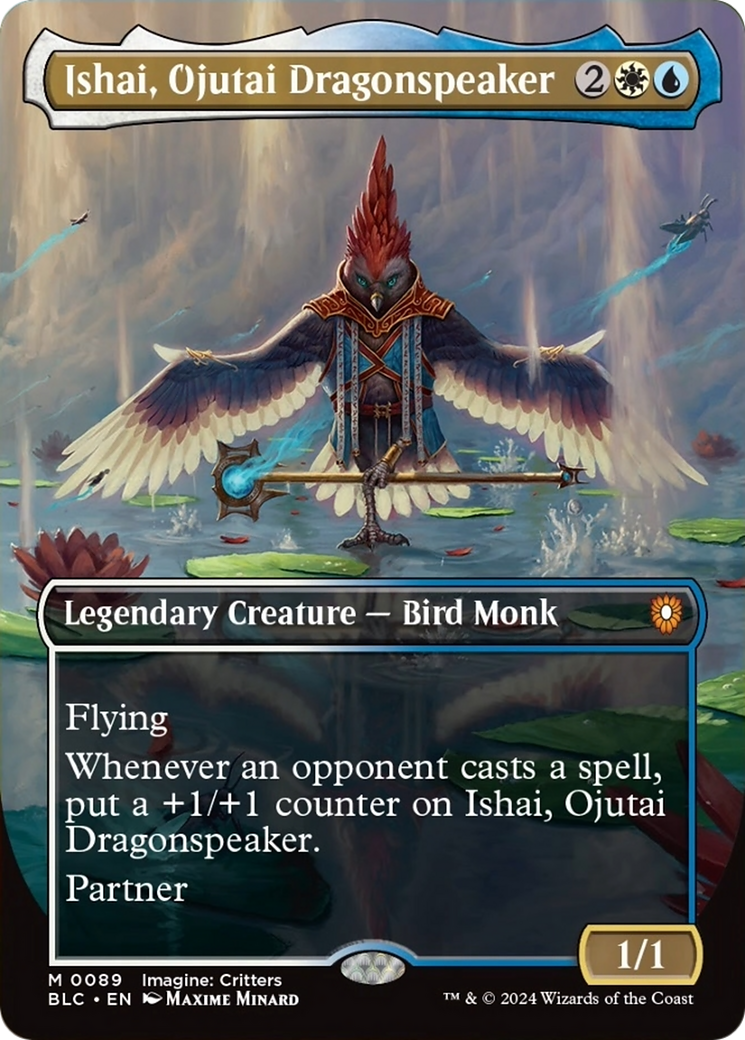 Ishai, Ojutai Dragonspeaker (Borderless) [Bloomburrow Commander] MTG Single Magic: The Gathering    | Red Claw Gaming