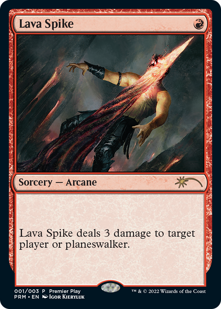 Lava Spike (Premier Play) [Pro Tour Promos] MTG Single Magic: The Gathering    | Red Claw Gaming