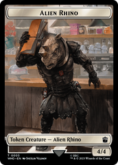 Alien Rhino // Treasure (0030) Double-Sided Token [Doctor Who Tokens] MTG Single Magic: The Gathering | Red Claw Gaming