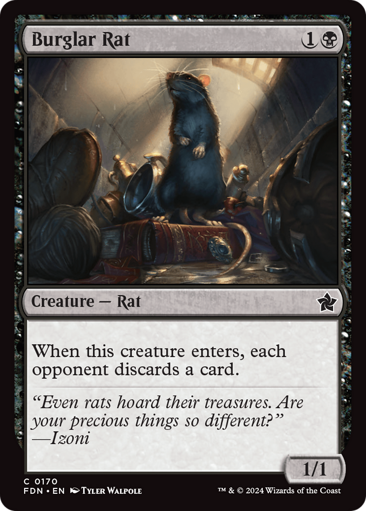 Burglar Rat [Foundations] MTG Single Magic: The Gathering | Red Claw Gaming