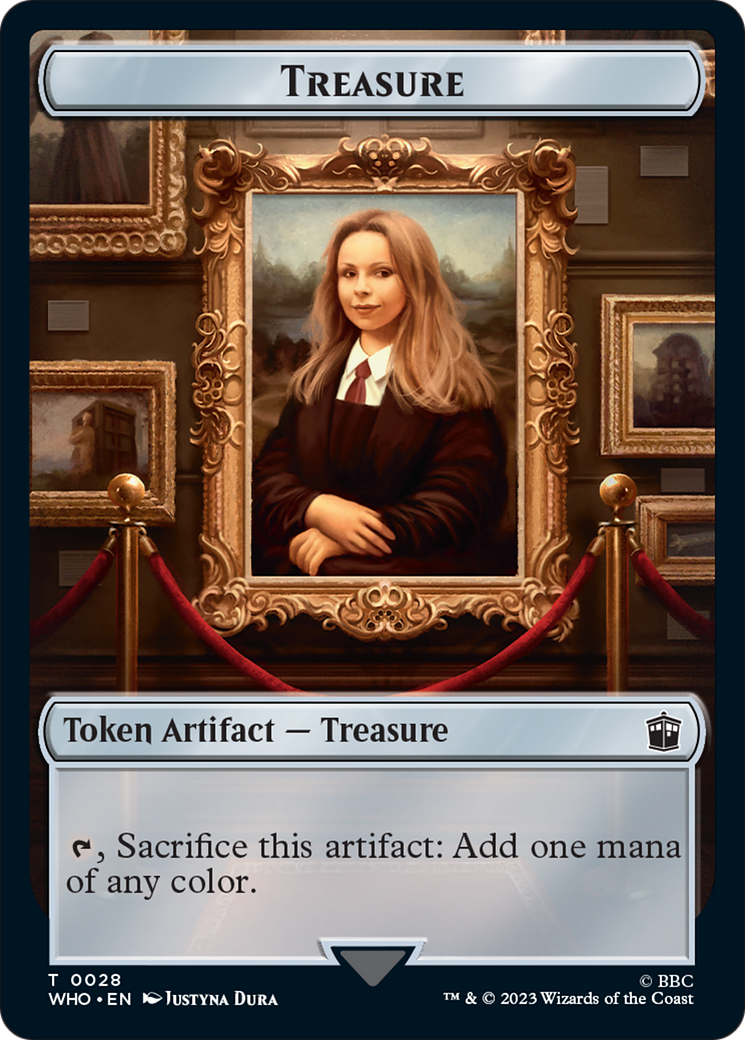 Warrior // Treasure (0028) Double-Sided Token [Doctor Who Tokens] MTG Single Magic: The Gathering | Red Claw Gaming