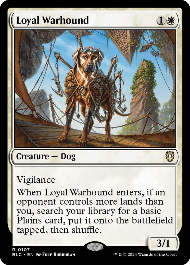 Loyal Warhound [Bloomburrow Commander] MTG Single Magic: The Gathering    | Red Claw Gaming