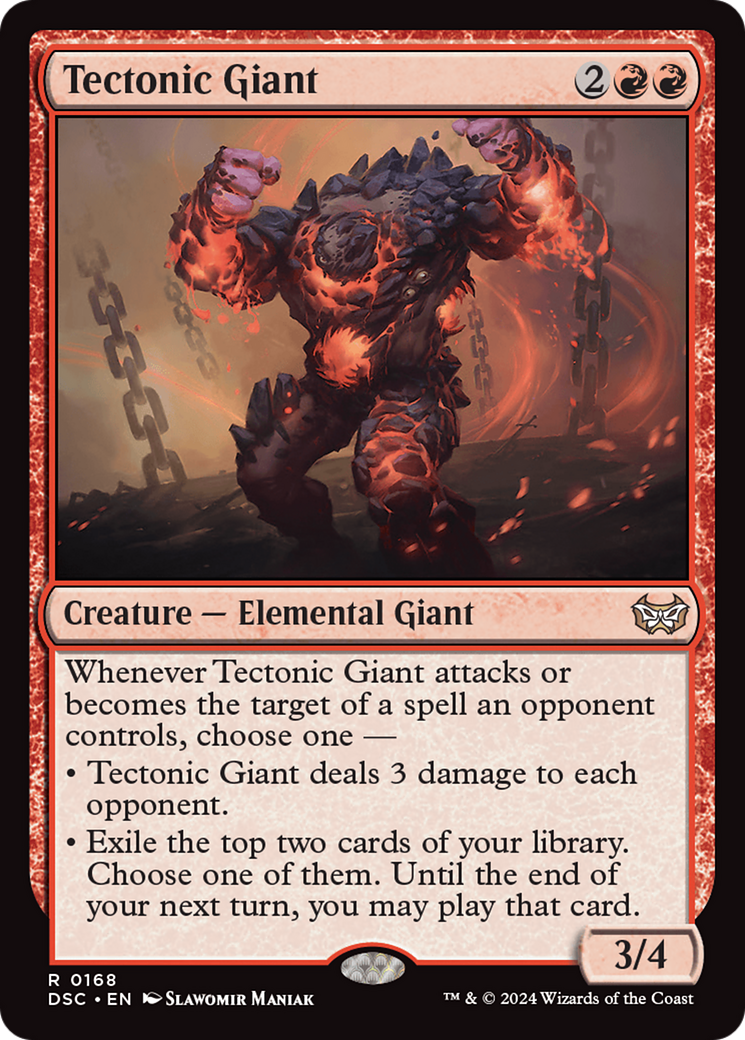 Tectonic Giant [Duskmourn: House of Horror Commander] MTG Single Magic: The Gathering    | Red Claw Gaming