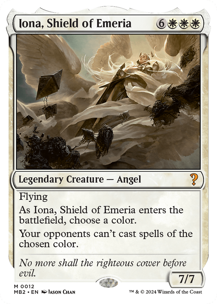 Iona, Shield of Emeria (White Border) [Mystery Booster 2] MTG Single Magic: The Gathering    | Red Claw Gaming