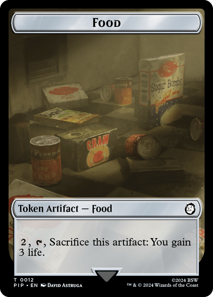 Food (0012) // Human Soldier Double-Sided Token [Fallout Tokens] MTG Single Magic: The Gathering    | Red Claw Gaming