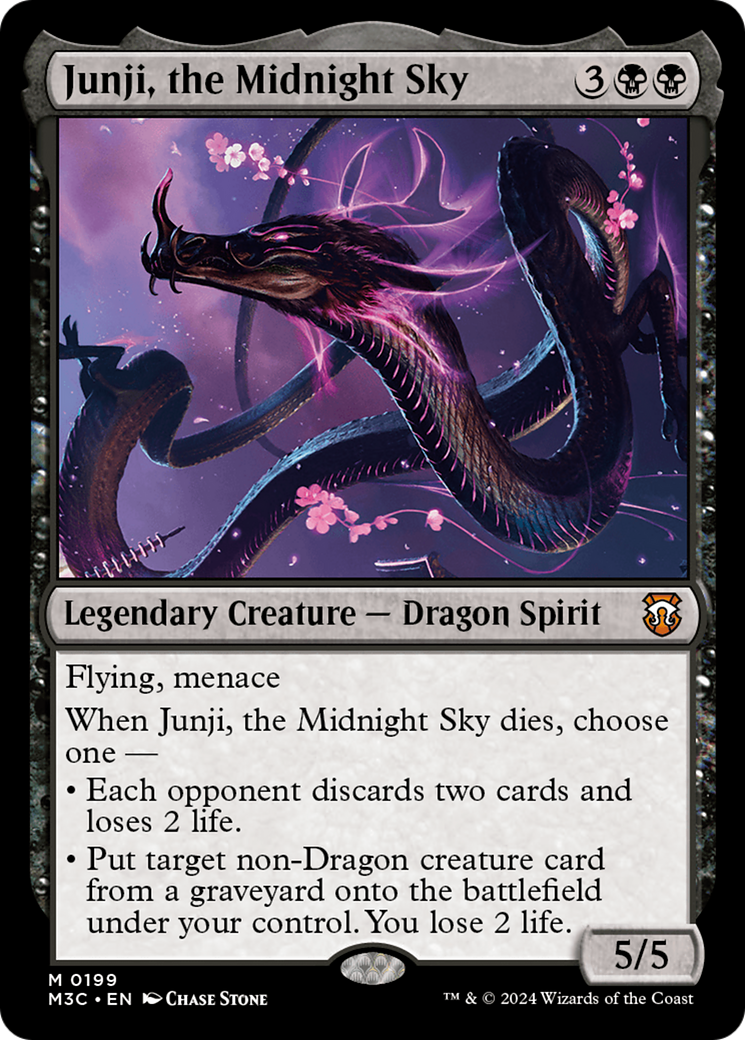 Junji, the Midnight Sky (Ripple Foil) [Modern Horizons 3 Commander] MTG Single Magic: The Gathering    | Red Claw Gaming