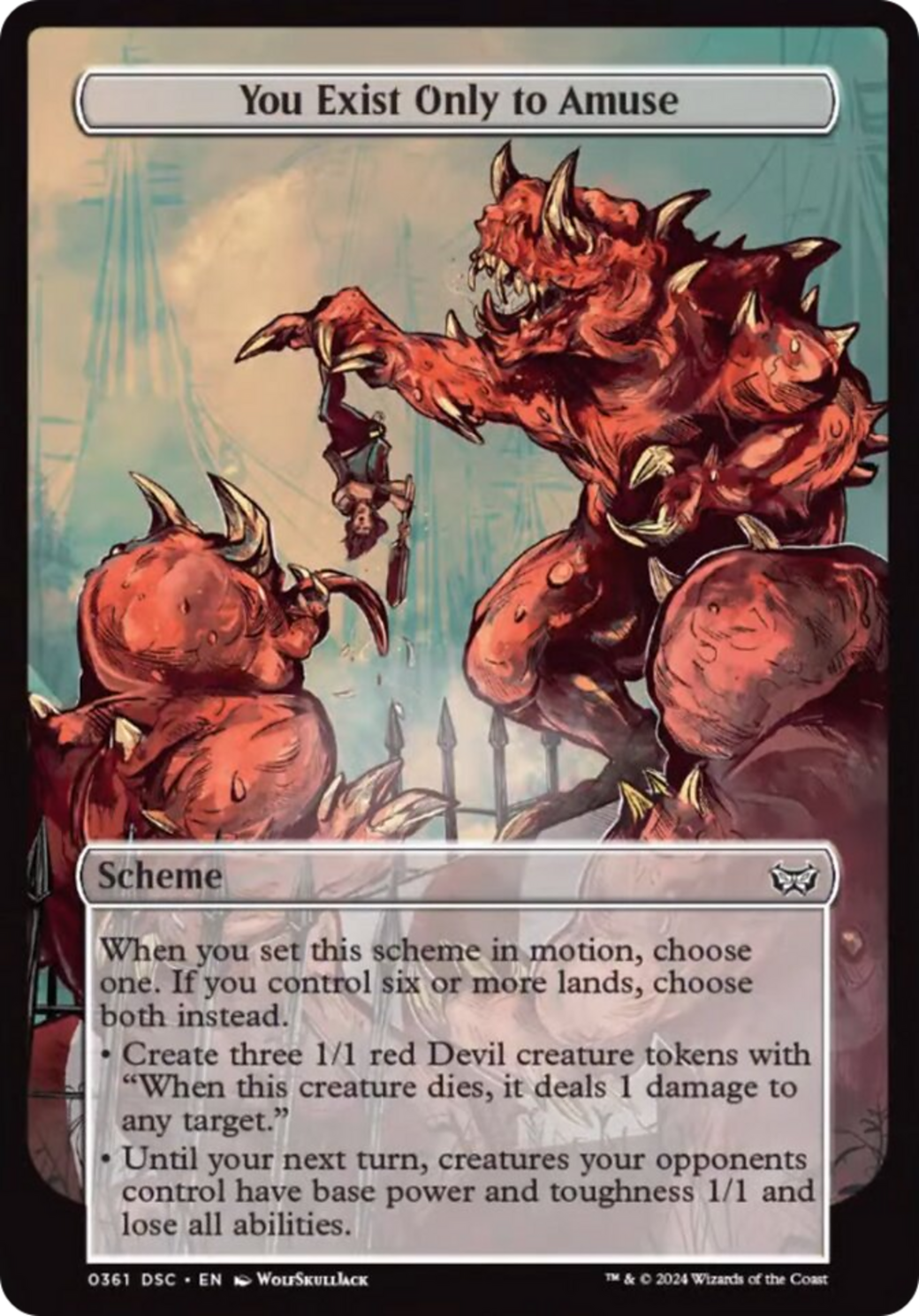 You Exist Only to Amuse (Full Art) [Duskmourn: House of Horror Commander] MTG Single Magic: The Gathering    | Red Claw Gaming