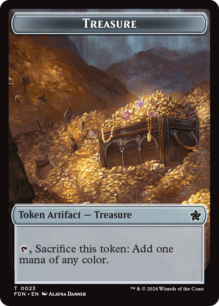 Food // Treasure Double-Sided Token [Foundations Tokens] | Red Claw Gaming