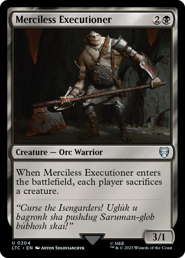 Merciless Executioner [The Lord of the Rings: Tales of Middle-Earth Commander] MTG Single Magic: The Gathering | Red Claw Gaming