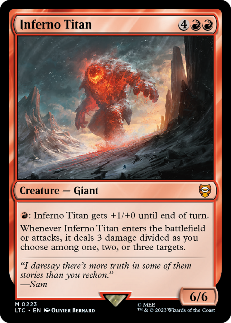 Inferno Titan [The Lord of the Rings: Tales of Middle-Earth Commander] MTG Single Magic: The Gathering    | Red Claw Gaming