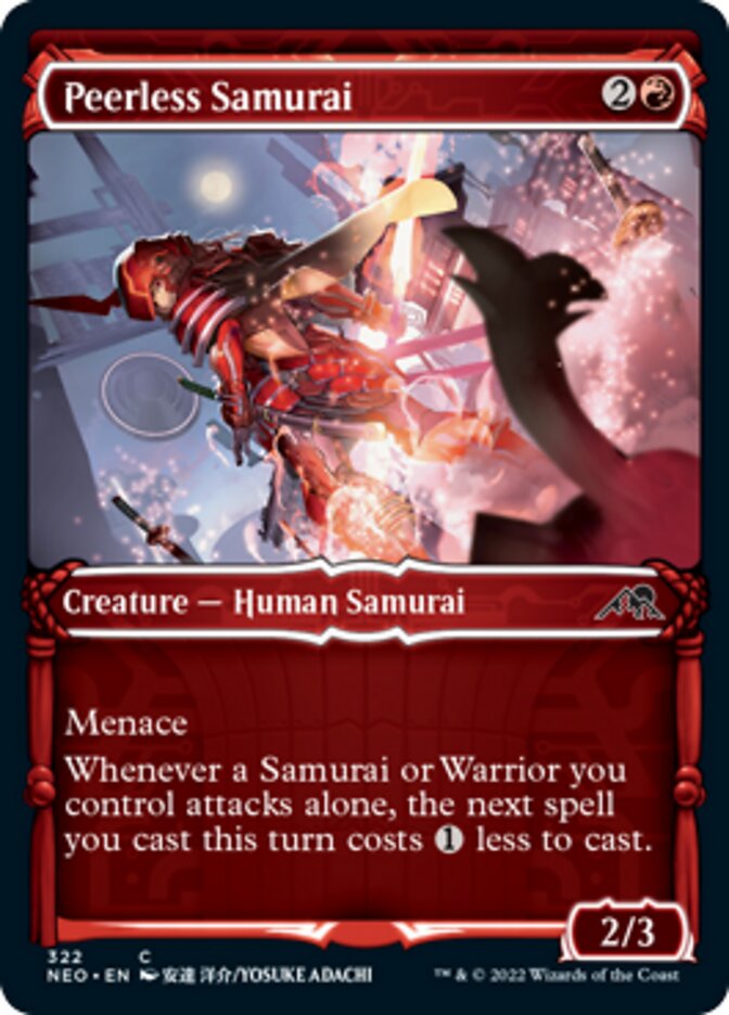 Peerless Samurai (Showcase Samurai) [Kamigawa: Neon Dynasty] MTG Single Magic: The Gathering    | Red Claw Gaming