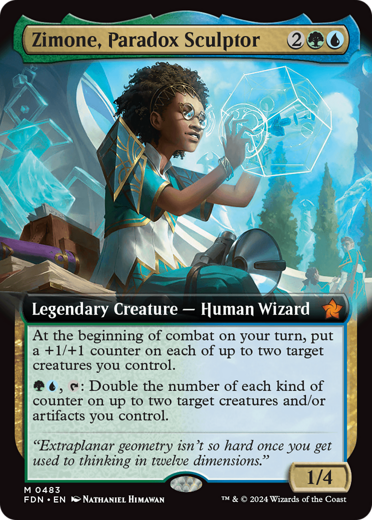 Zimone, Paradox Sculptor (Extended Art) [Foundations] | Red Claw Gaming