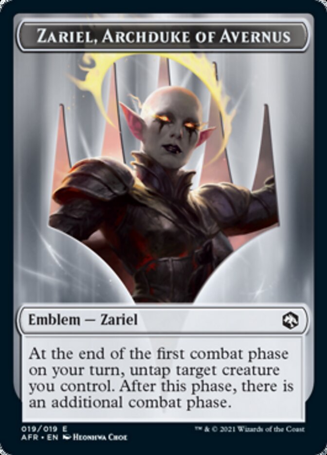 Zariel, Archduke of Avernus Emblem [Dungeons & Dragons: Adventures in the Forgotten Realms Tokens] MTG Single Magic: The Gathering    | Red Claw Gaming