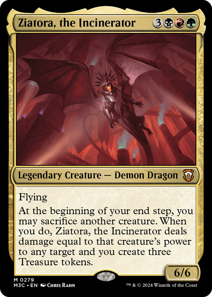 Ziatora, the Incinerator (Ripple Foil) [Modern Horizons 3 Commander] MTG Single Magic: The Gathering    | Red Claw Gaming