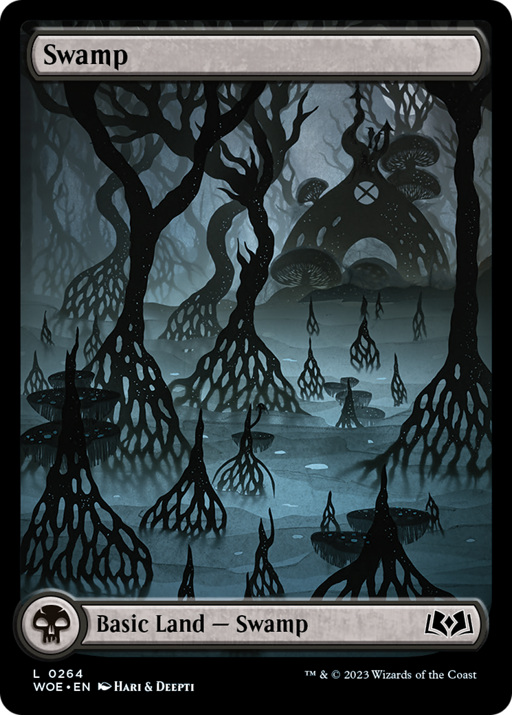 Swamp (264) (Full-Art) [Wilds of Eldraine] MTG Single Magic: The Gathering    | Red Claw Gaming