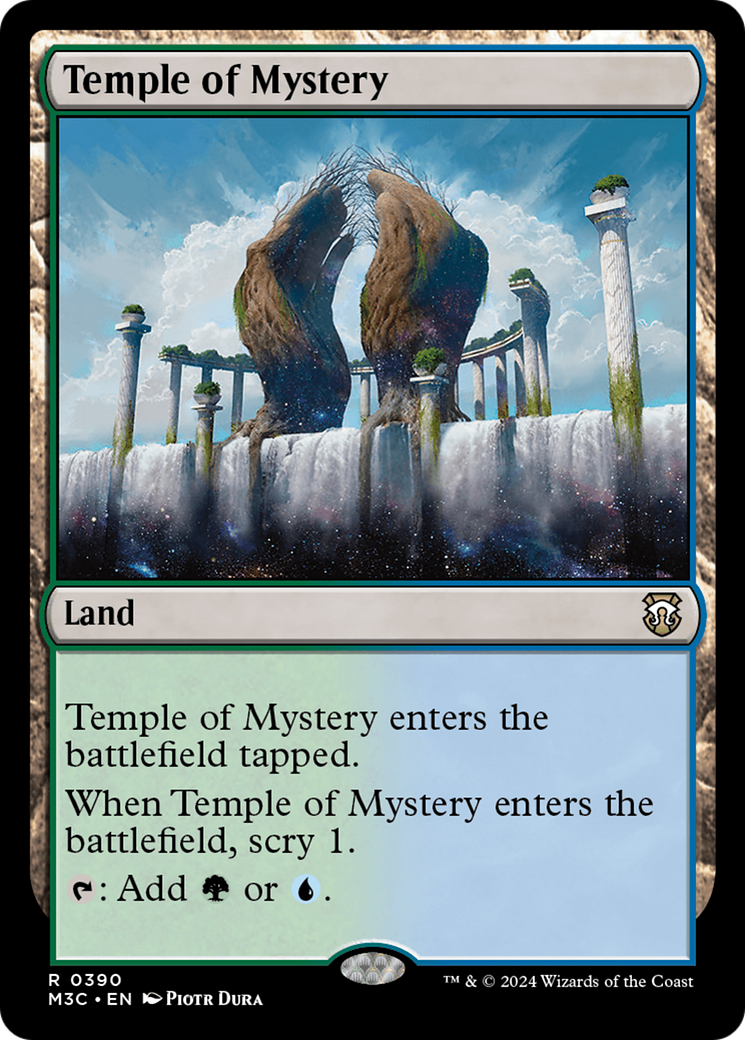 Temple of Mystery (Ripple Foil) [Modern Horizons 3 Commander] MTG Single Magic: The Gathering    | Red Claw Gaming