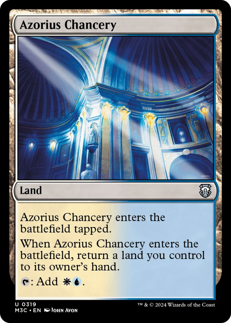 Azorius Chancery (Ripple Foil) [Modern Horizons 3 Commander] MTG Single Magic: The Gathering    | Red Claw Gaming