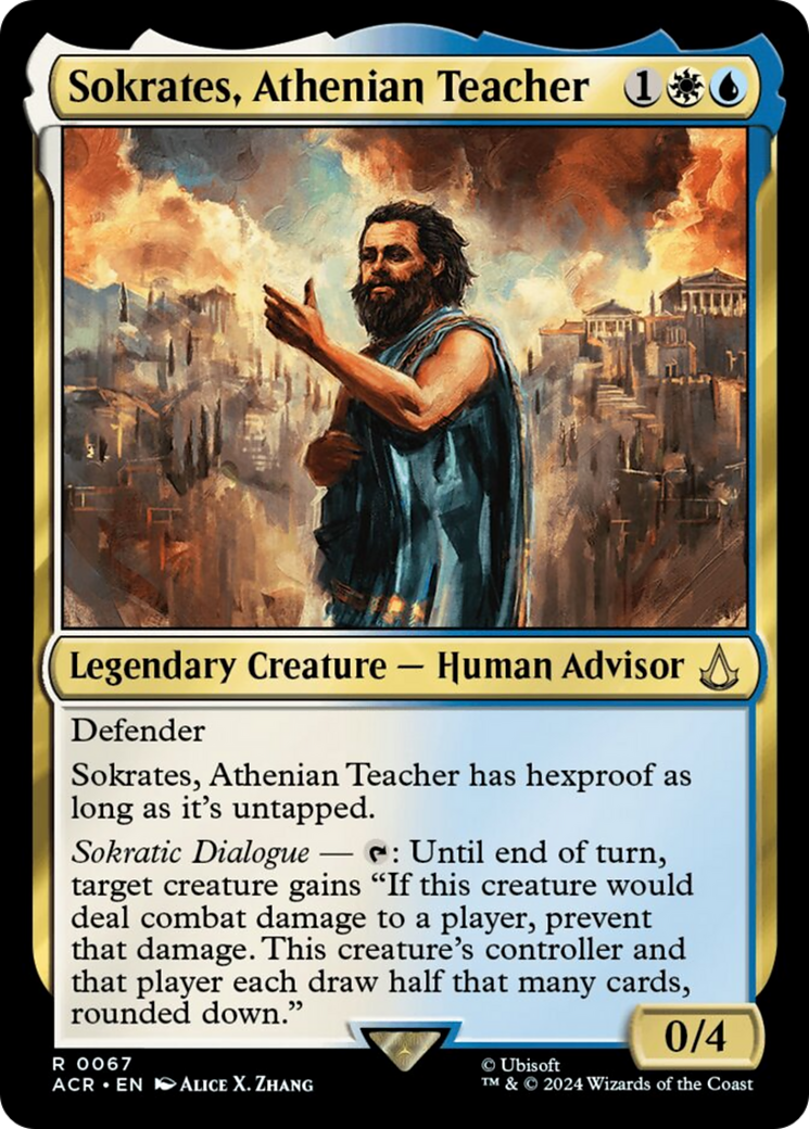 Sokrates, Athenian Teacher [Assassin's Creed] MTG Single Magic: The Gathering    | Red Claw Gaming