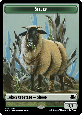 Elephant // Sheep Double-Sided Token [Dominaria Remastered Tokens] MTG Single Magic: The Gathering    | Red Claw Gaming