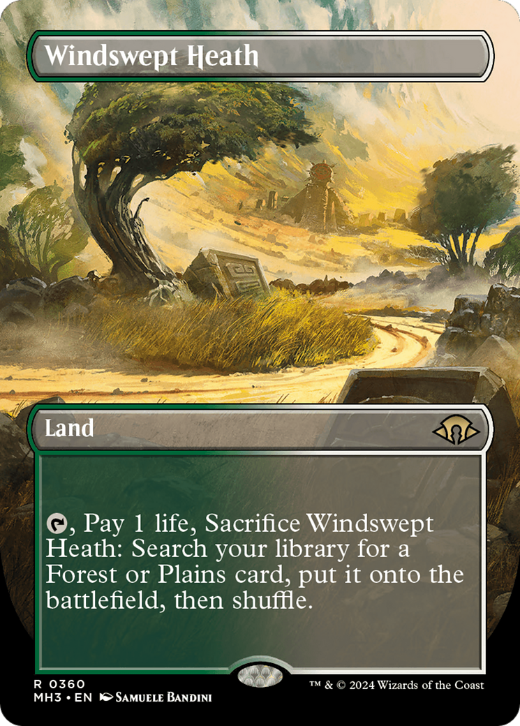 Windswept Heath (Borderless) [Modern Horizons 3] MTG Single Magic: The Gathering    | Red Claw Gaming