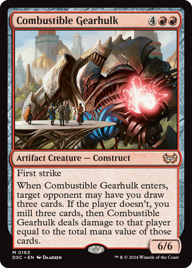 Combustible Gearhulk [Duskmourn: House of Horror Commander] MTG Single Magic: The Gathering    | Red Claw Gaming