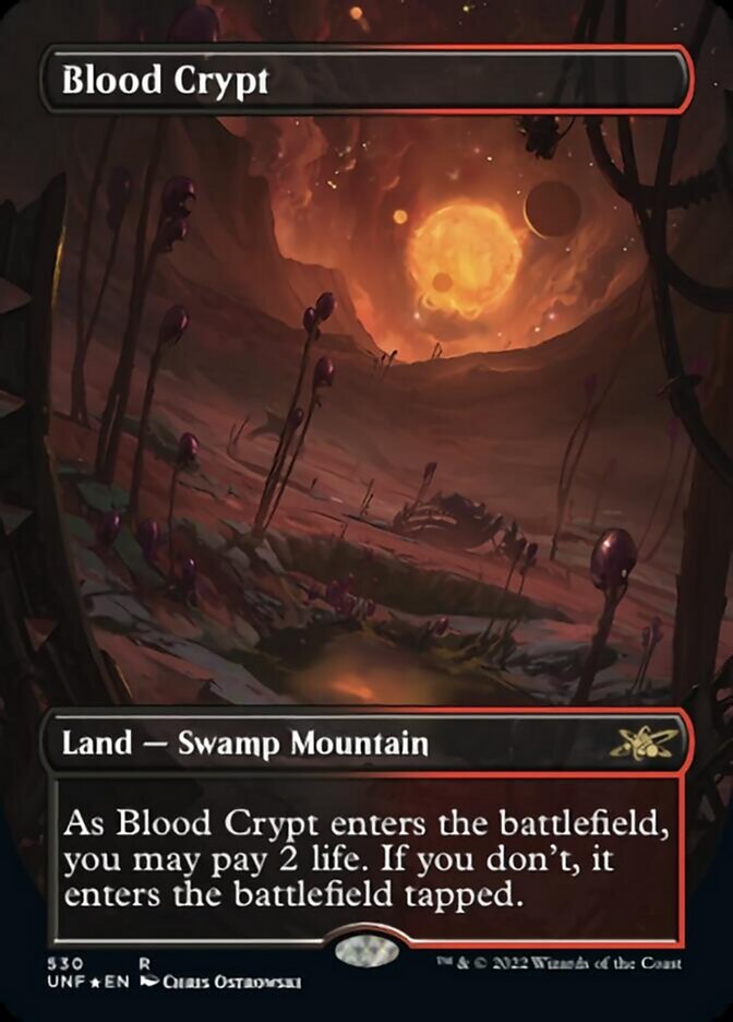 Blood Crypt (Borderless) (Galaxy Foil) [Unfinity] MTG Single Magic: The Gathering    | Red Claw Gaming