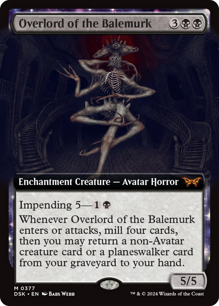 Overlord of the Balemurk (Extended Art) [Duskmourn: House of Horror] MTG Single Magic: The Gathering    | Red Claw Gaming