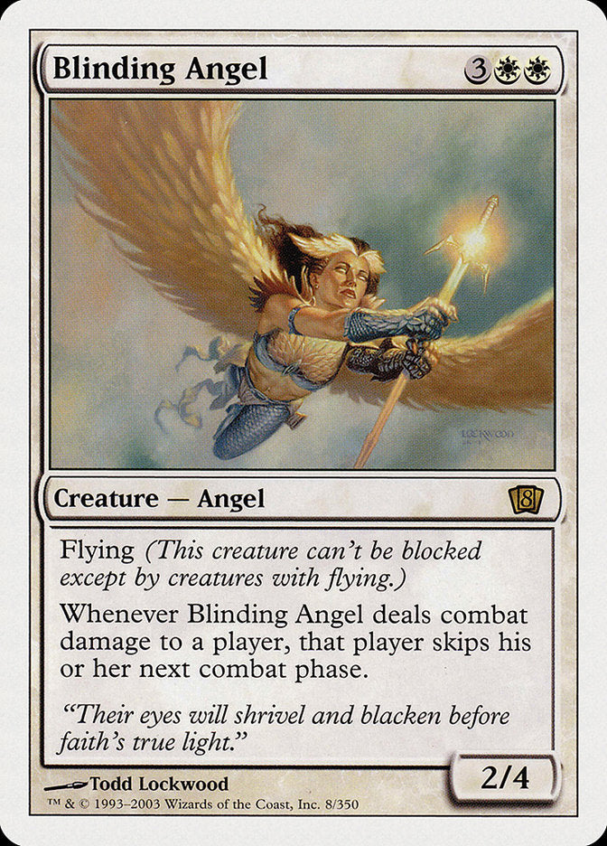 Blinding Angel (8th Edition) [Oversize Cards] MTG Single Magic: The Gathering    | Red Claw Gaming