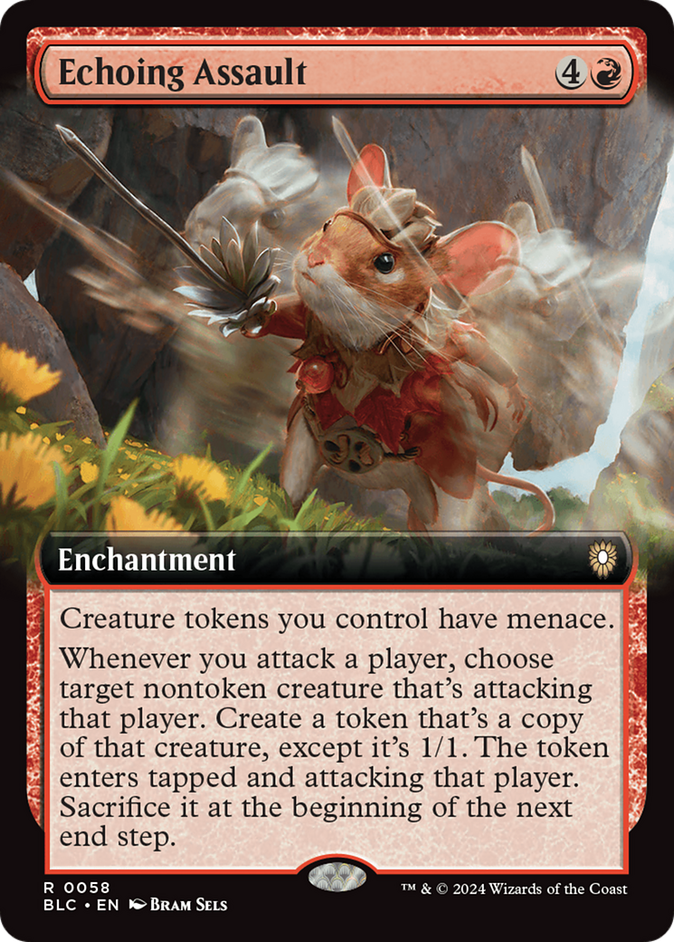 Echoing Assault (Extended Art) [Bloomburrow Commander] MTG Single Magic: The Gathering    | Red Claw Gaming