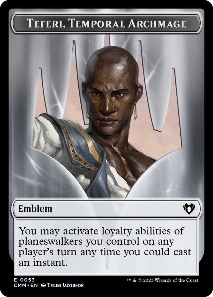 Teferi, Temporal Archmage Emblem [Commander Masters Tokens] MTG Single Magic: The Gathering    | Red Claw Gaming