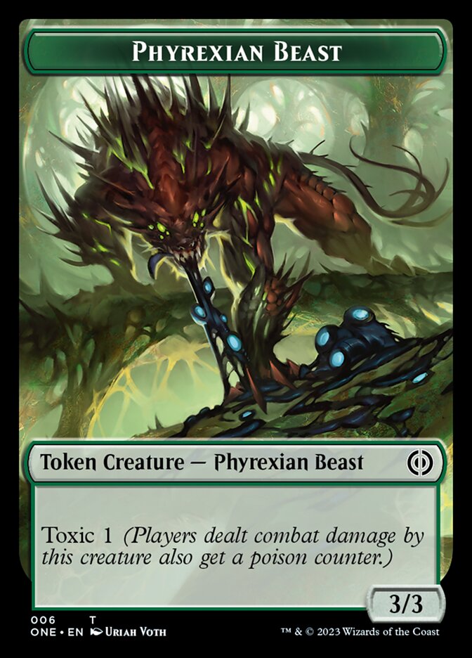 Rebel // Phyrexian Beast Double-Sided Token [Phyrexia: All Will Be One Tokens] MTG Single Magic: The Gathering    | Red Claw Gaming